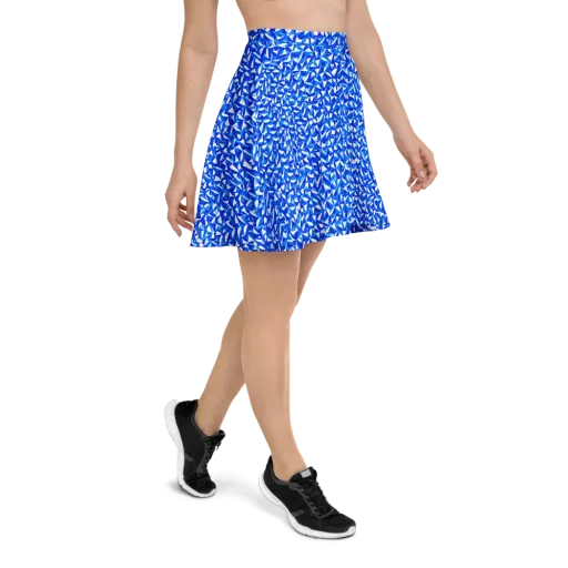 Azure Petal Static on a Skater Skirt