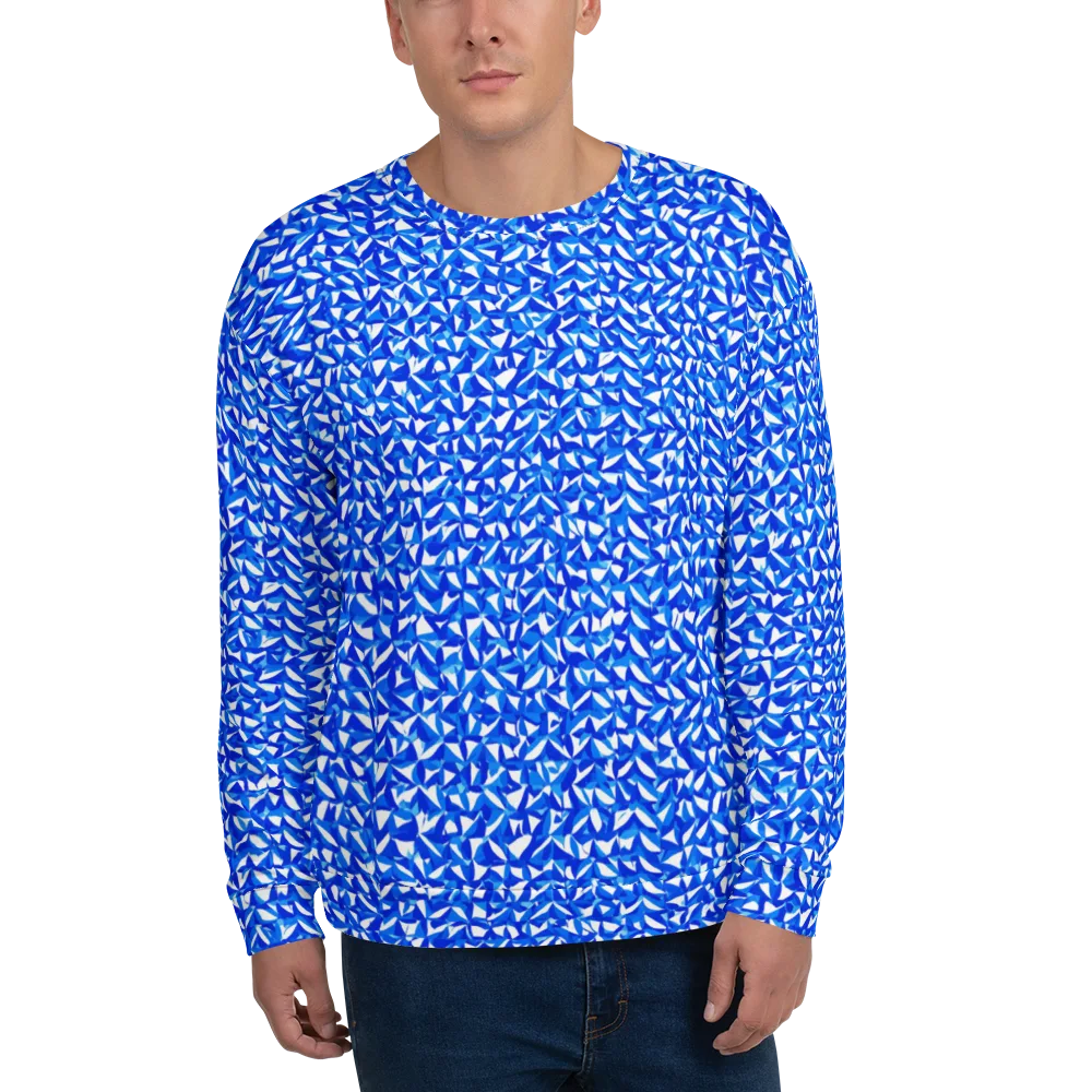 Azure Petal Static on Sweatshirt — Front