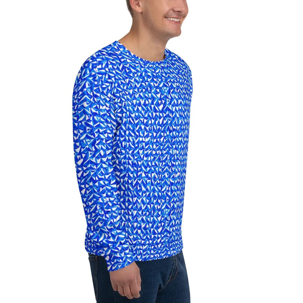Azure Petal Static on Sweatshirt — Right Front