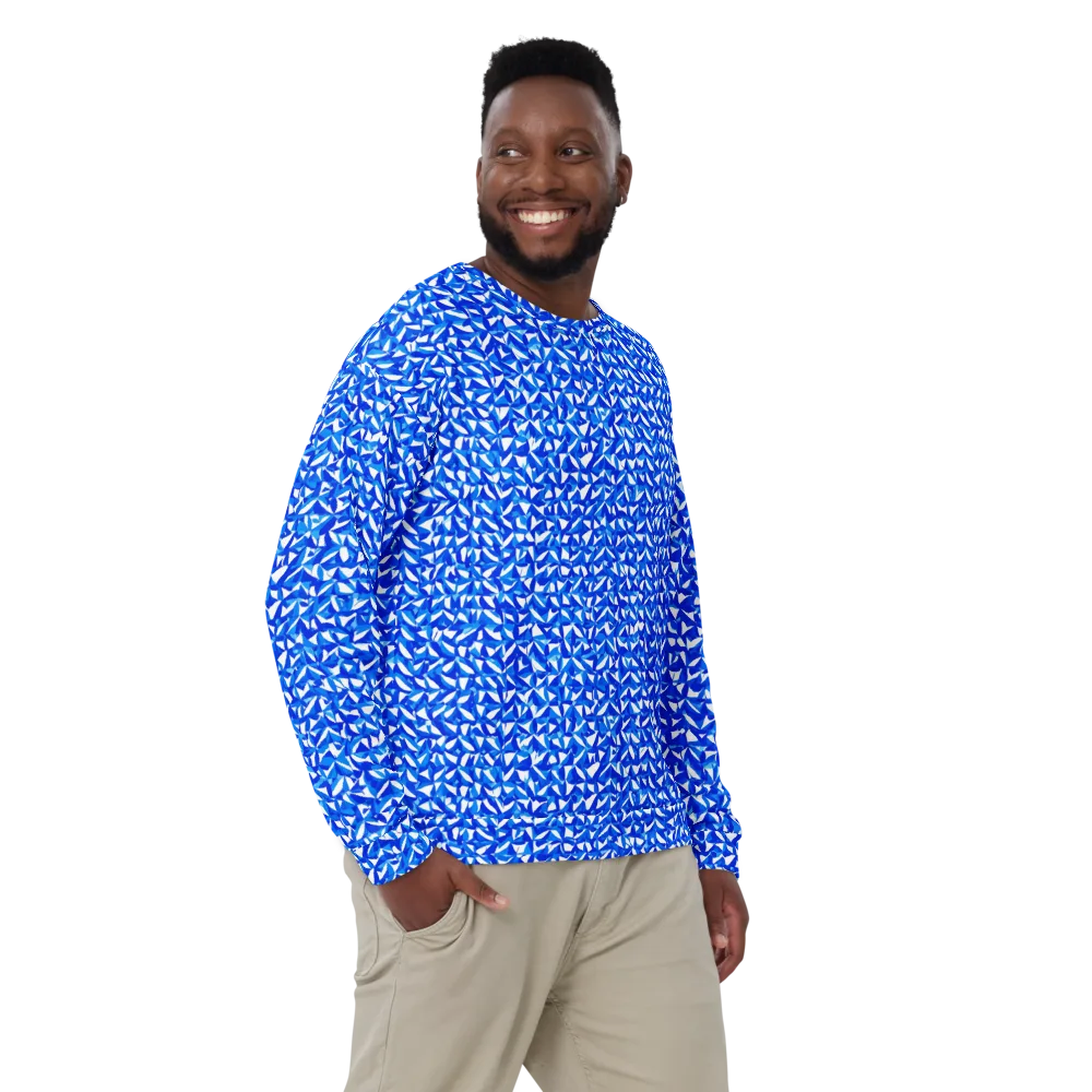Azure Petal Static on Sweatshirt — Front