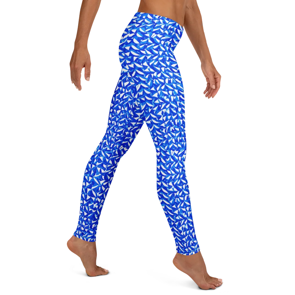 Azure Petal Static on Leggings — Right
