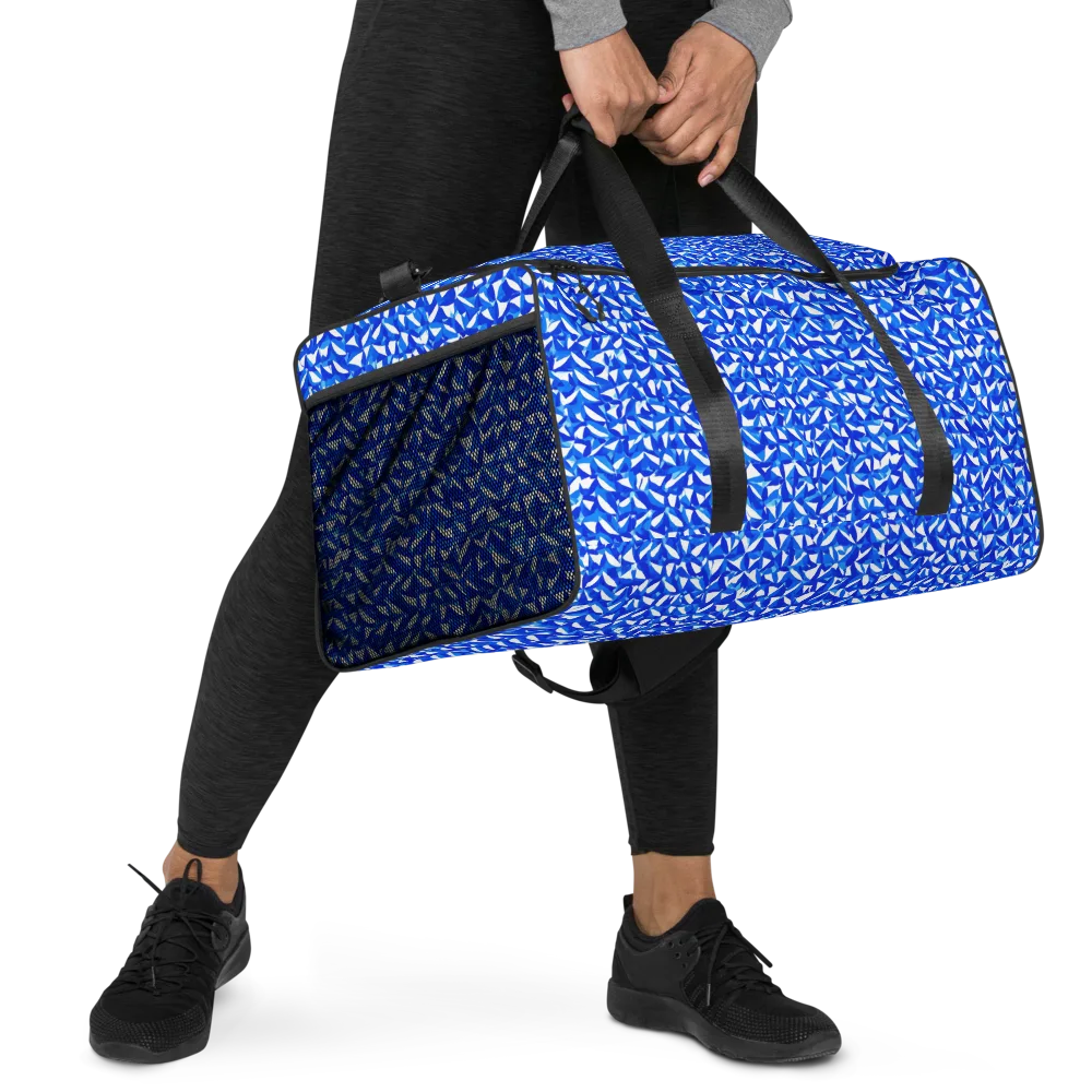 Azure Petal Static on Duffle Bag — Right Front