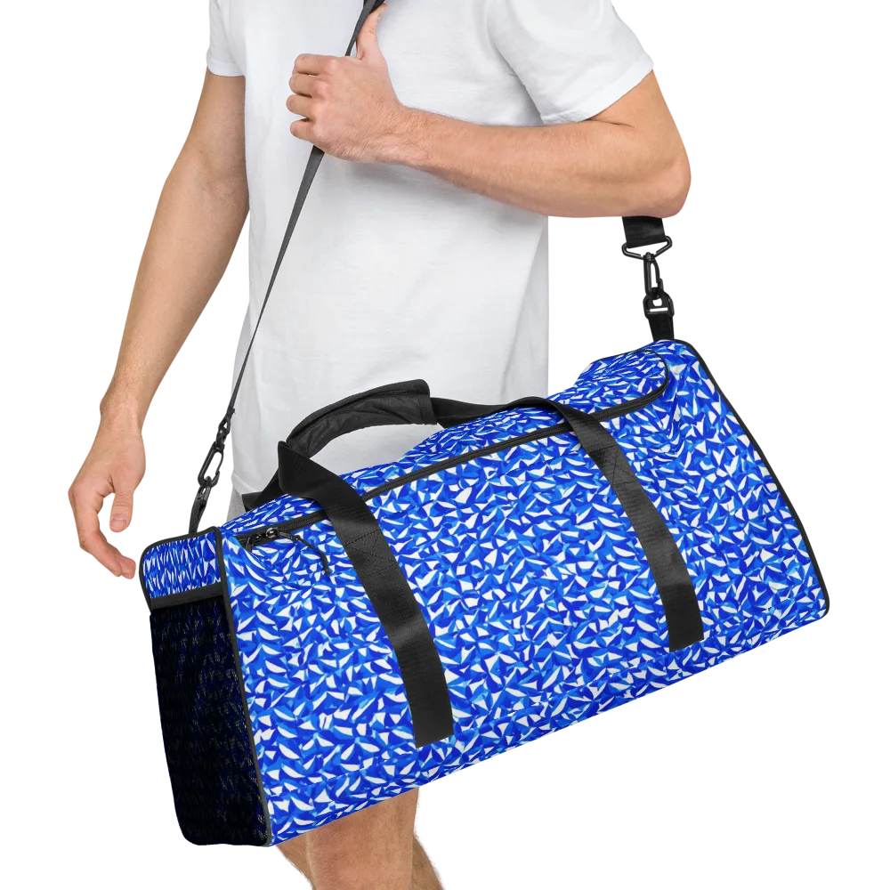 Azure Petal Static on Duffle Bag — Right Front