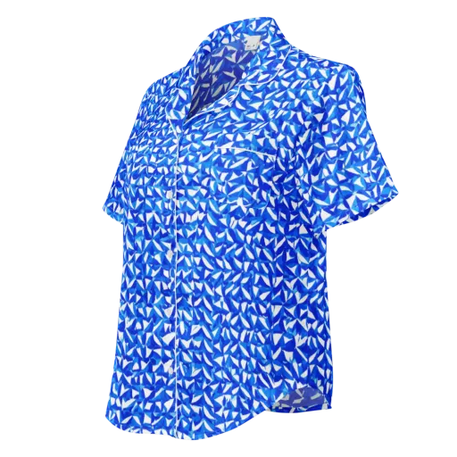 Azure Petal Static on a Women's Short Sleeve Pajama Top