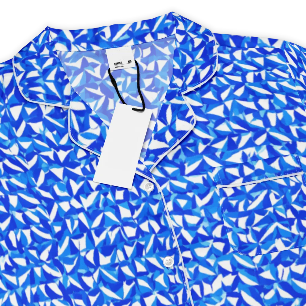 Azure Petal Static on Women's Short Sleeve Pajama Top — Product details