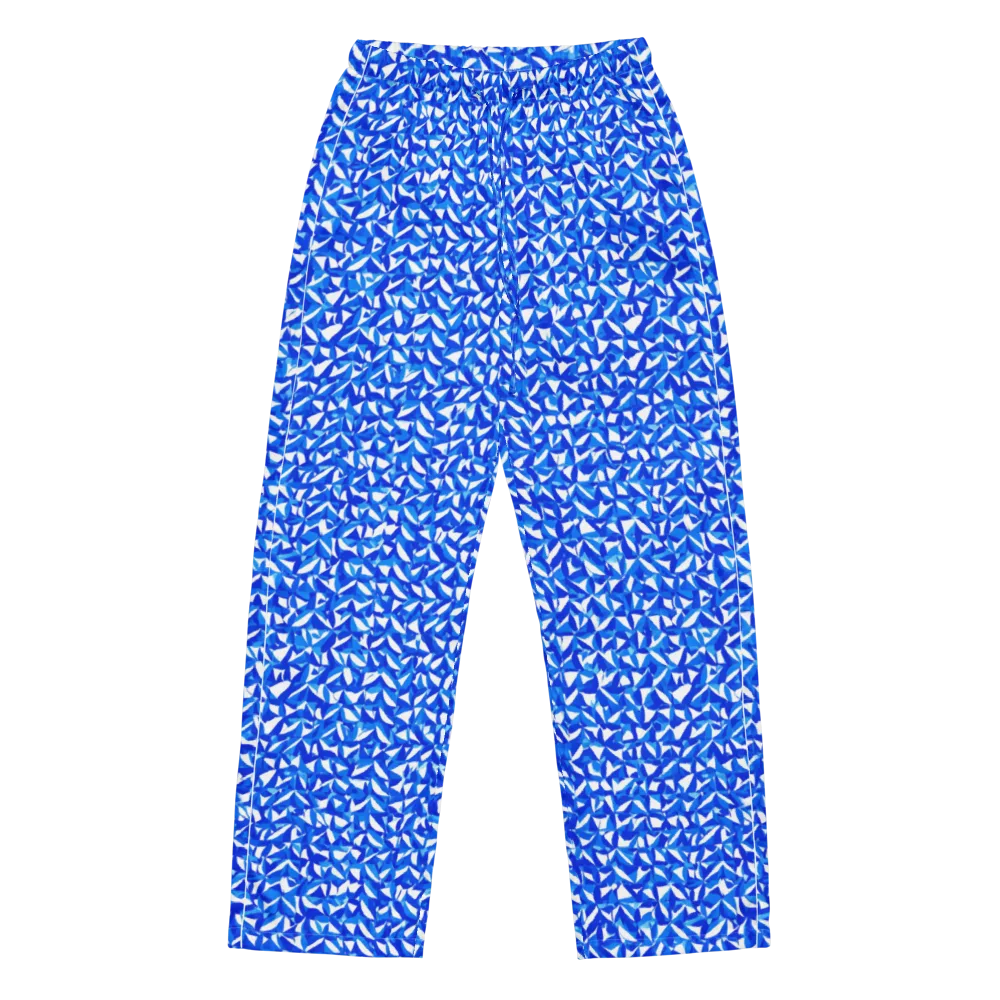 Azure Petal Static on Women's Pajama Pants — Front