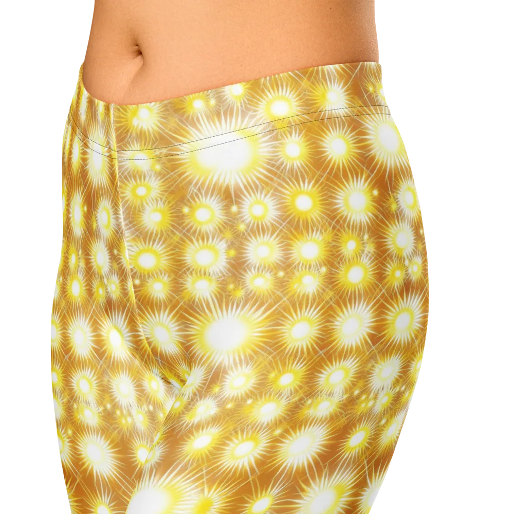 Golden Radiance on Capri Leggings — Zoomed-in