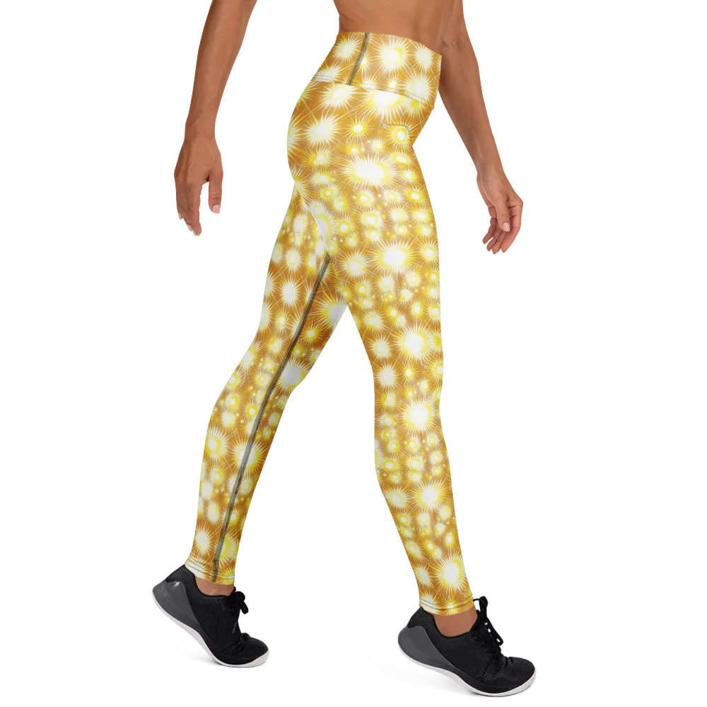 Golden Radiance on Yoga Leggings — Right