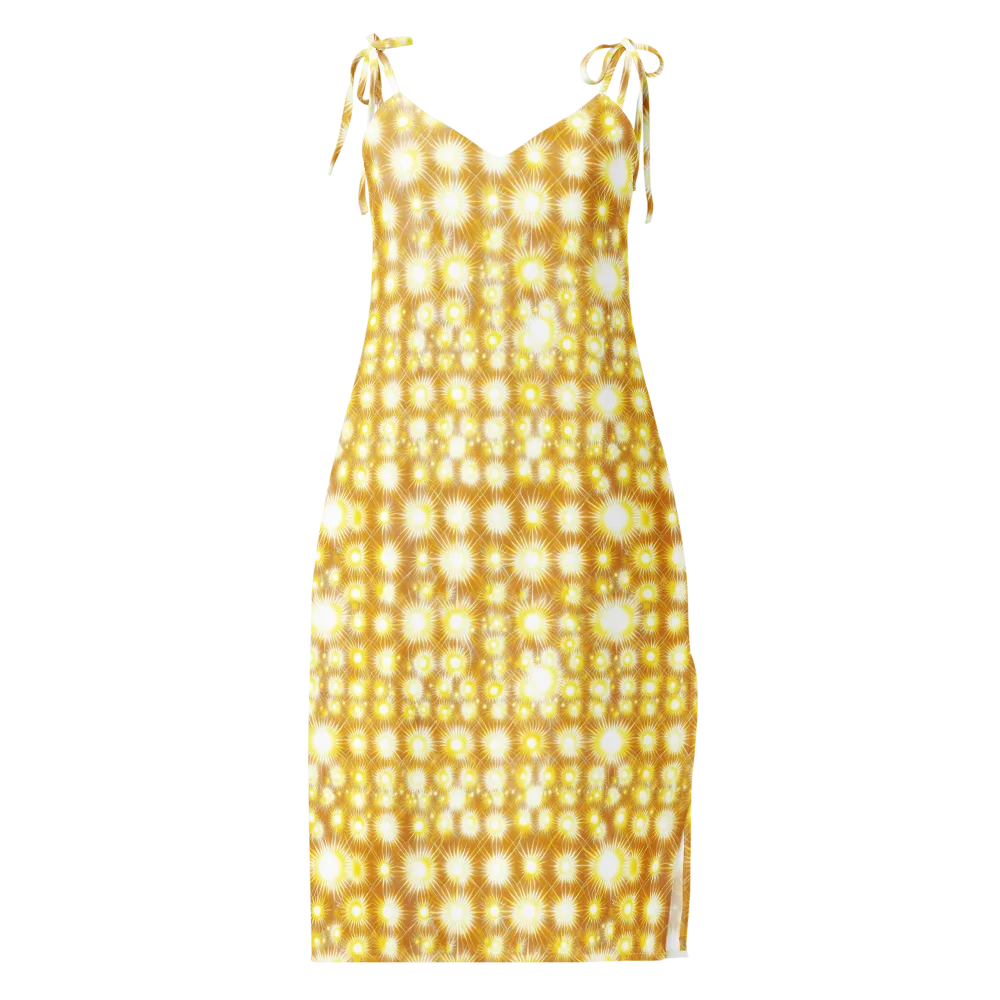 Golden Radiance on Slip Dress — Front