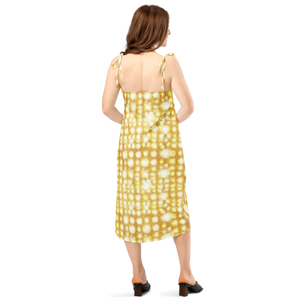Golden Radiance on Slip Dress — Back