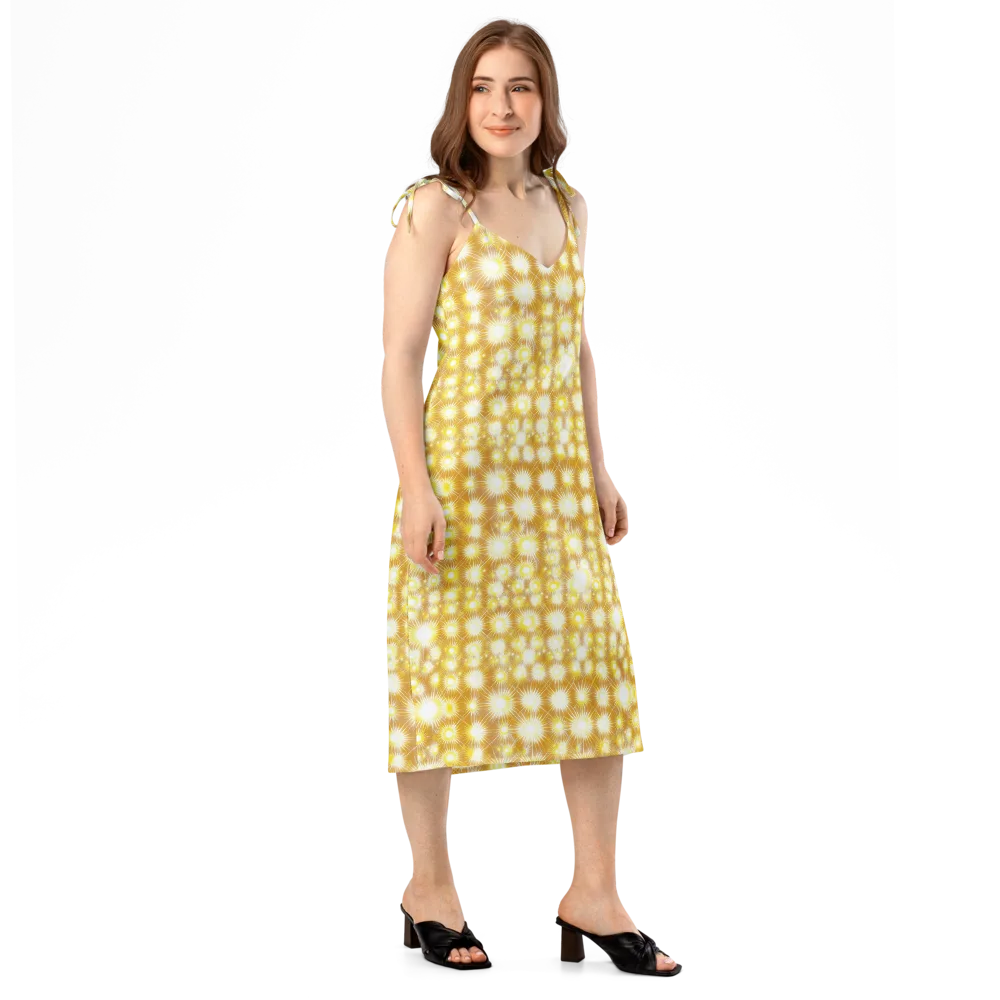 Golden Radiance on Slip Dress — Right Front