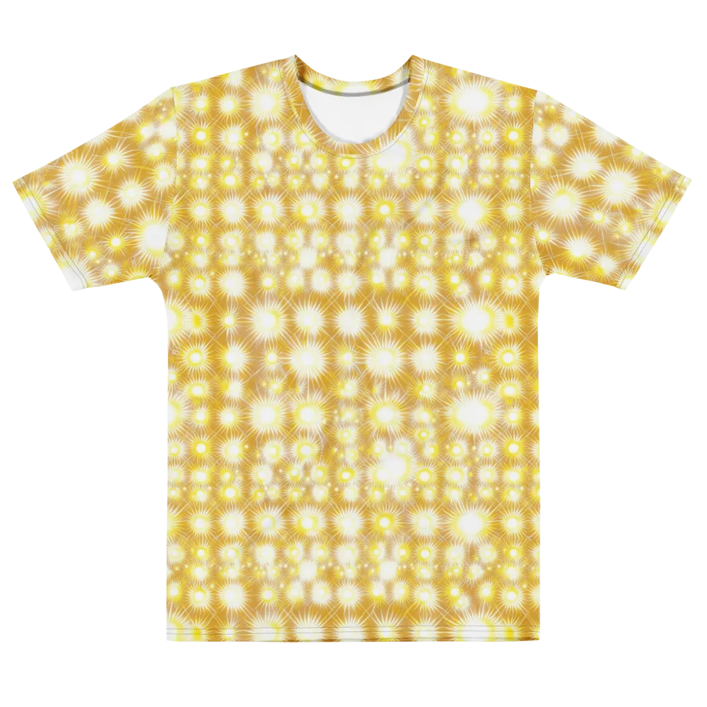Golden Radiance on Men's Cotton Crew Neck T-Shirt — Front