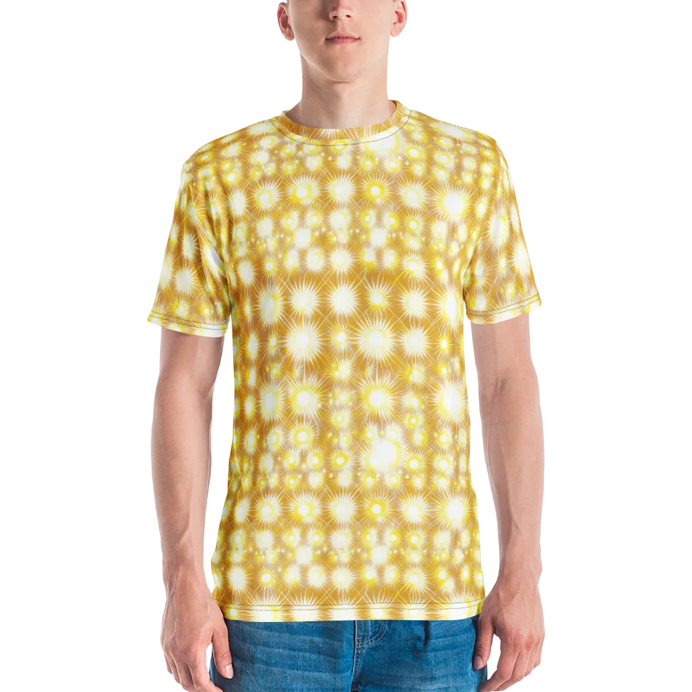 Golden Radiance on Men's Crew Neck T-Shirt — Front