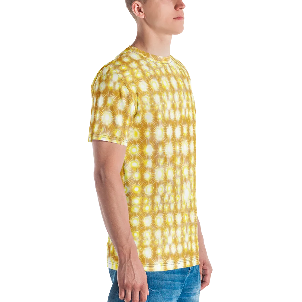 Golden Radiance on Men's Crew Neck T-Shirt — Right
