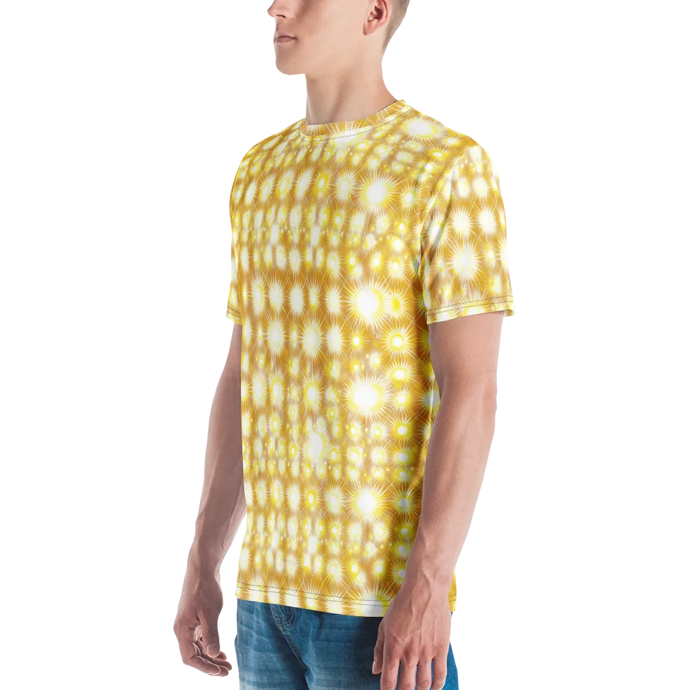 Golden Radiance on Men's Crew Neck T-Shirt — Left