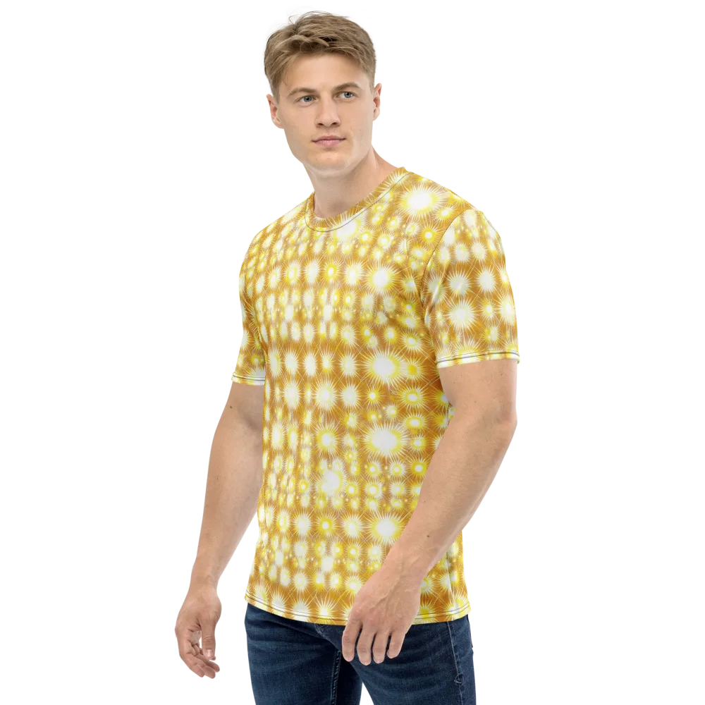 Golden Radiance on Men's Crew Neck T-Shirt — Left