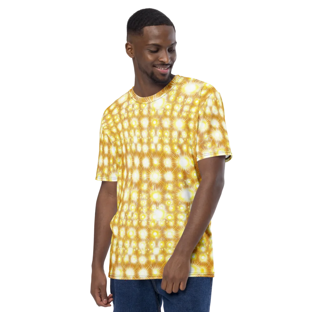 Golden Radiance on Men's Crew Neck T-Shirt — Left