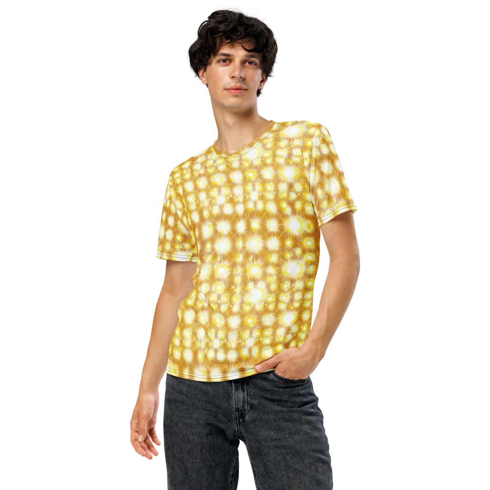 Golden Radiance on Men's Crew Neck T-Shirt — Front