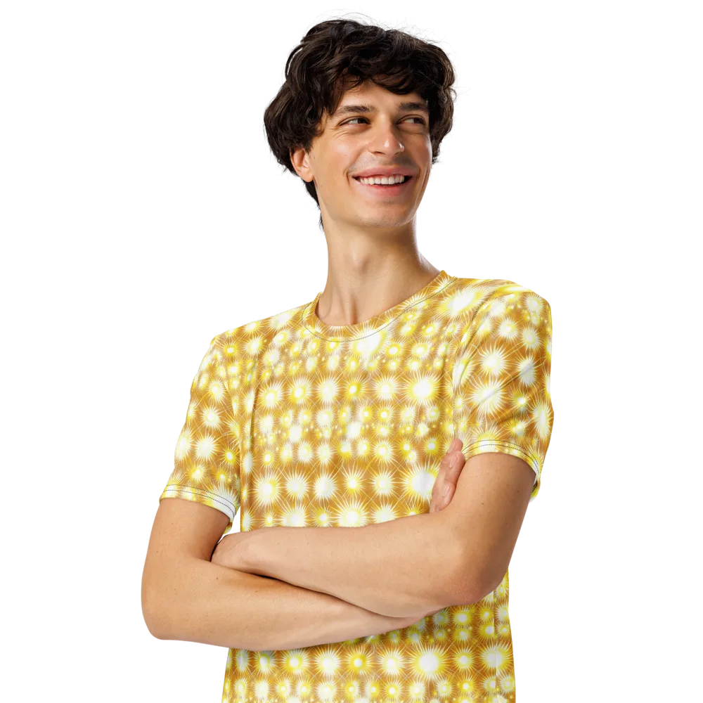 Golden Radiance on Men's Crew Neck T-Shirt — Left Front