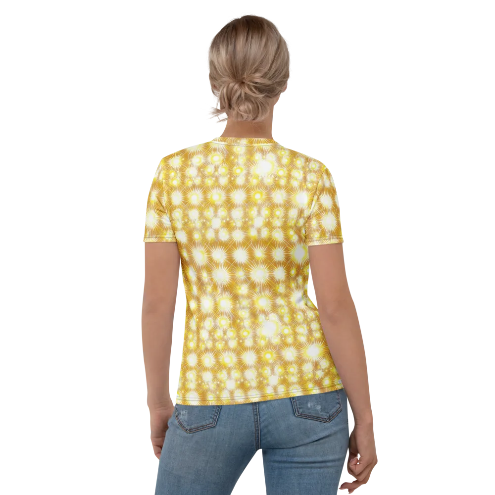 Golden Radiance on Women's Crew Neck T-Shirt — Back