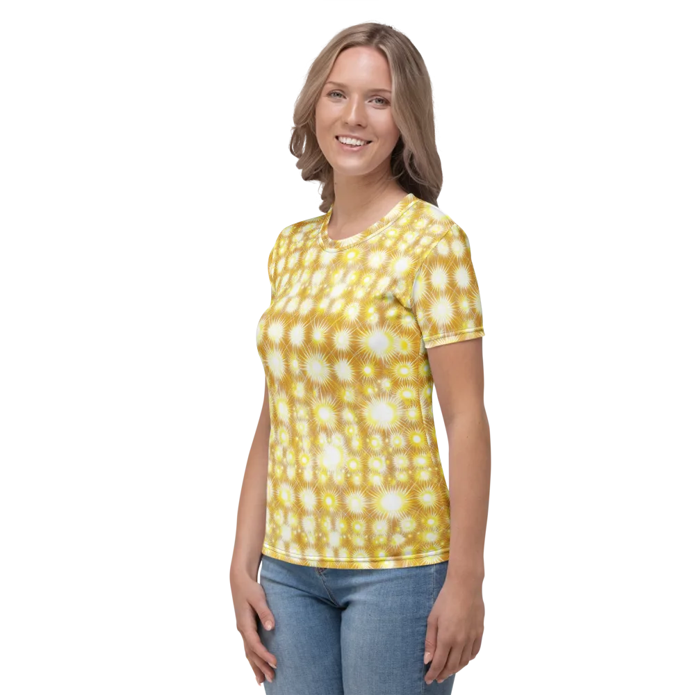 Golden Radiance on Women's Crew Neck T-Shirt — Left