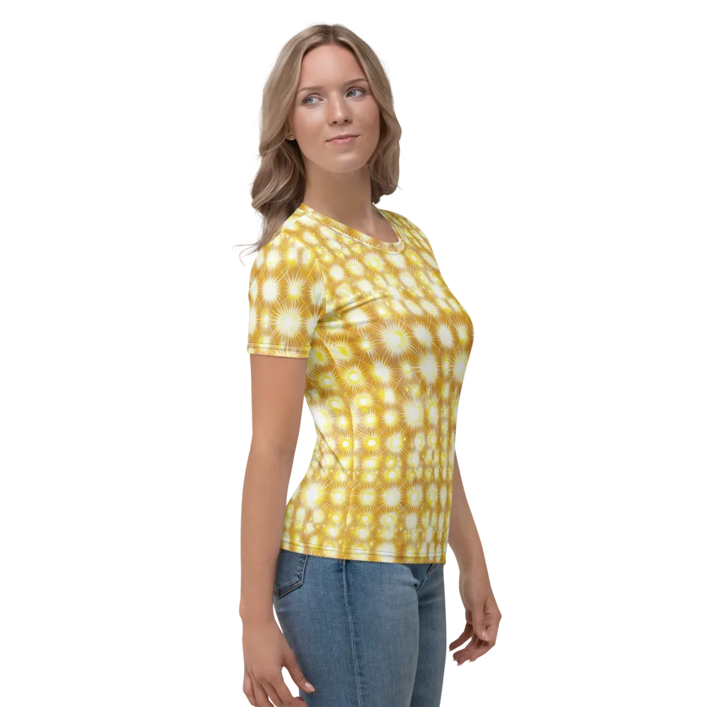 Golden Radiance on Women's Crew Neck T-Shirt — Right