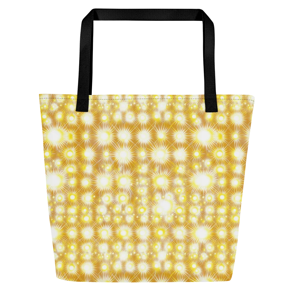 Golden Radiance on Large Tote Bag W/ Pocket — Front