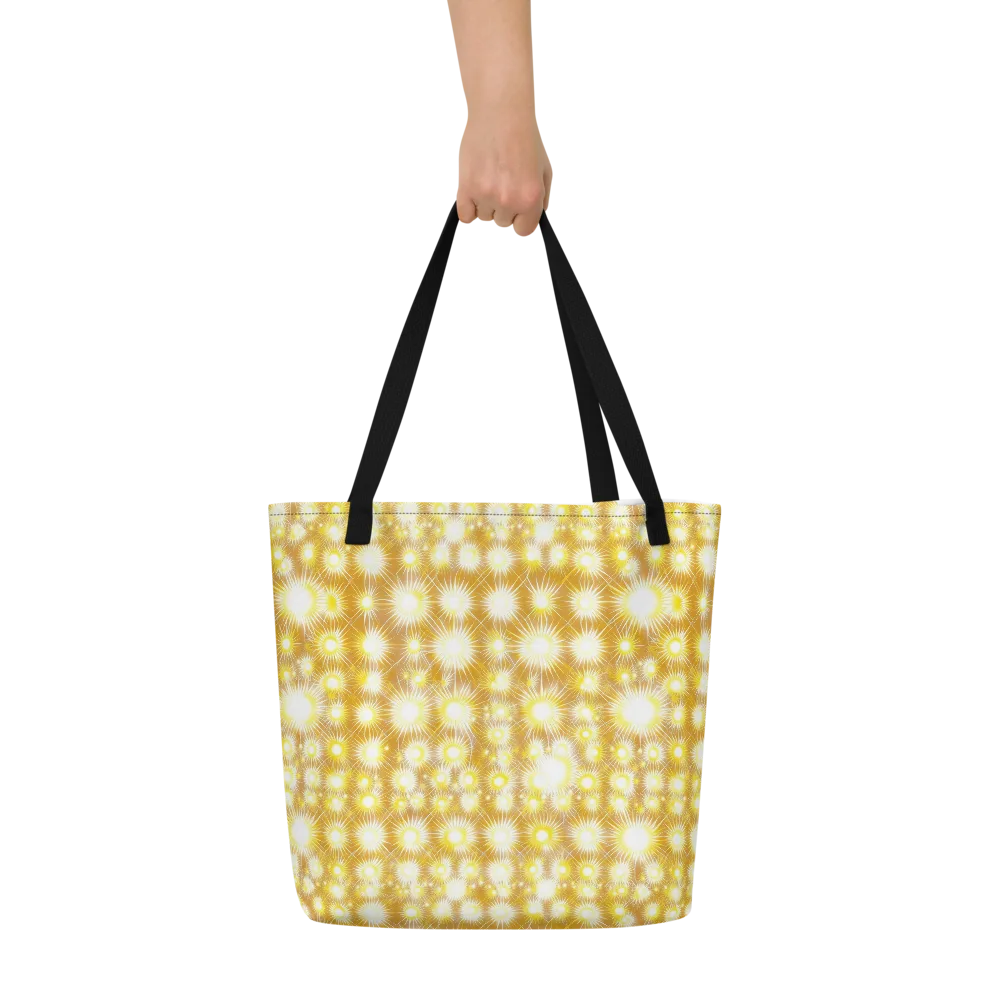 Golden Radiance on Large Tote Bag W/ Pocket — Front