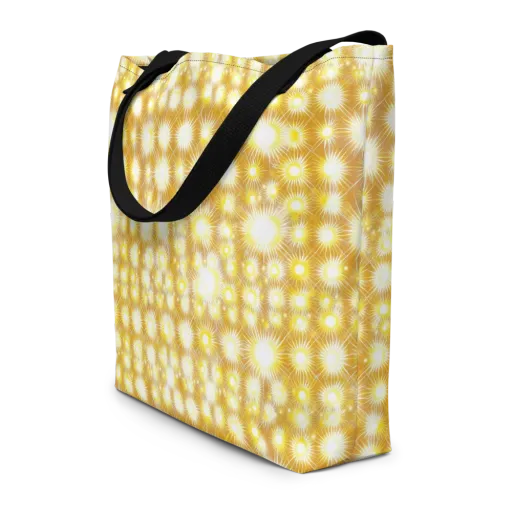 Golden Radiance on a Large Tote Bag W/ Pocket