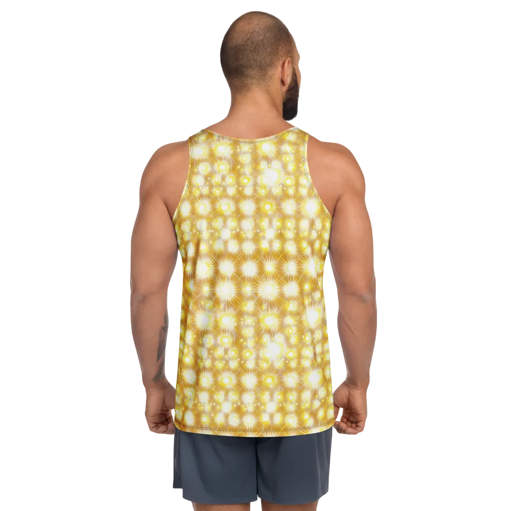 Golden Radiance on Men's Tank Top — Back