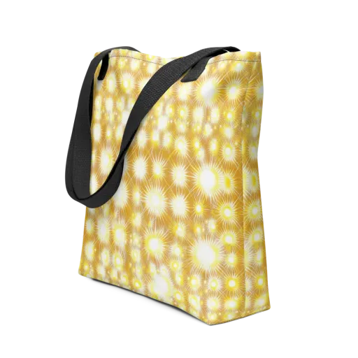 Golden Radiance on a Tote Bag