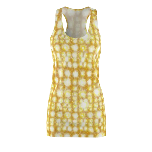 Golden Radiance on a Racerback Dress