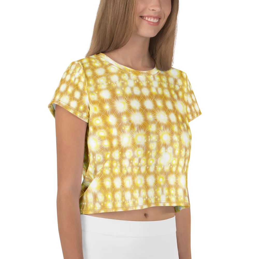 Golden Radiance on Crop Tee — Right