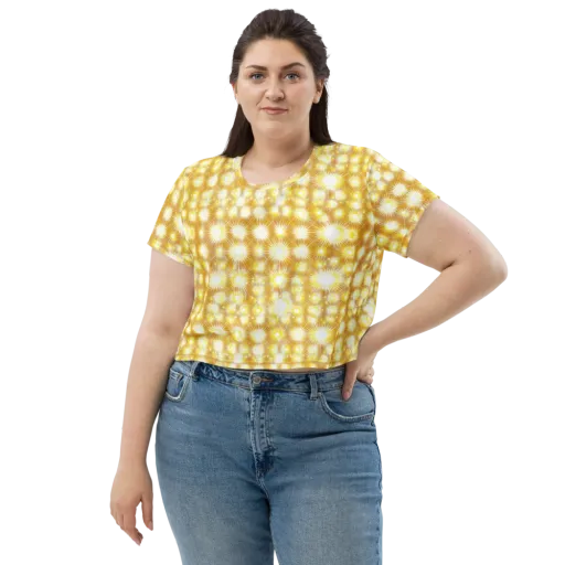 Golden Radiance on a Crop Tee
