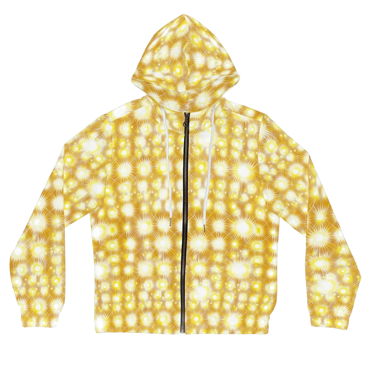 Golden Radiance on Women's Full-Zip Hoodie — Front