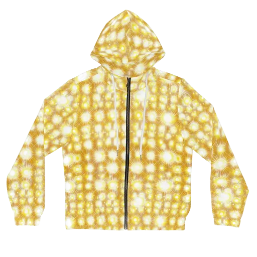 Golden Radiance on a Women's Full-Zip Hoodie