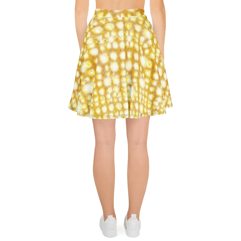 Golden Radiance on Skater Skirt — Back