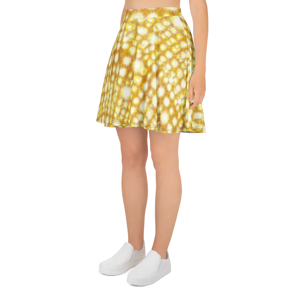 Golden Radiance on Skater Skirt — Left