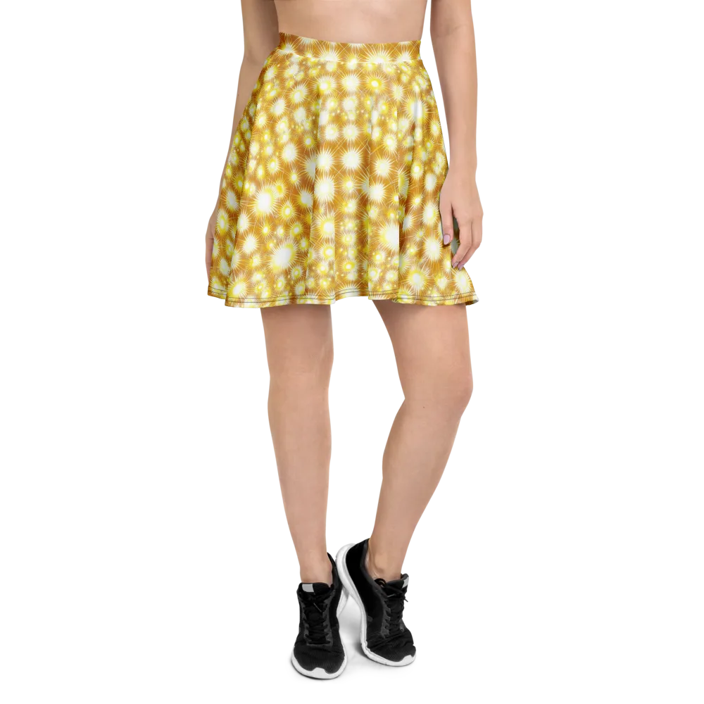 Golden Radiance on Skater Skirt — Front