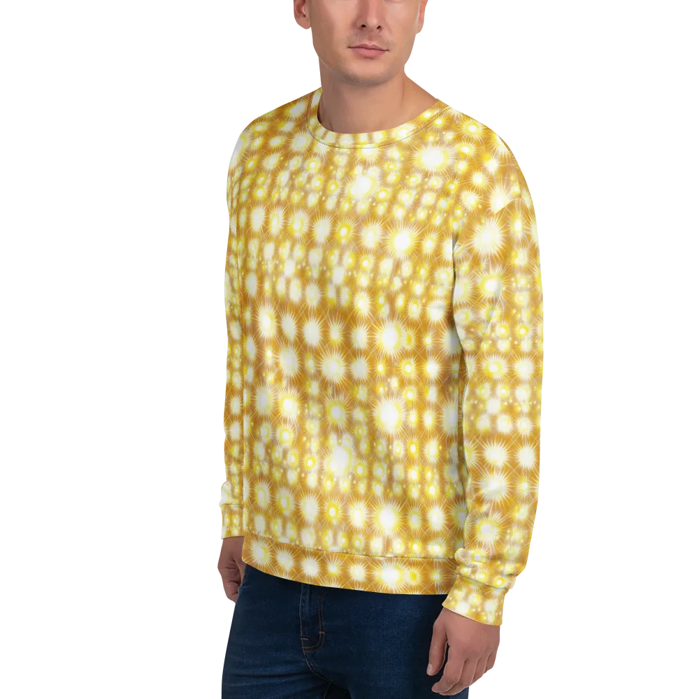 Golden Radiance on Sweatshirt — Left Front