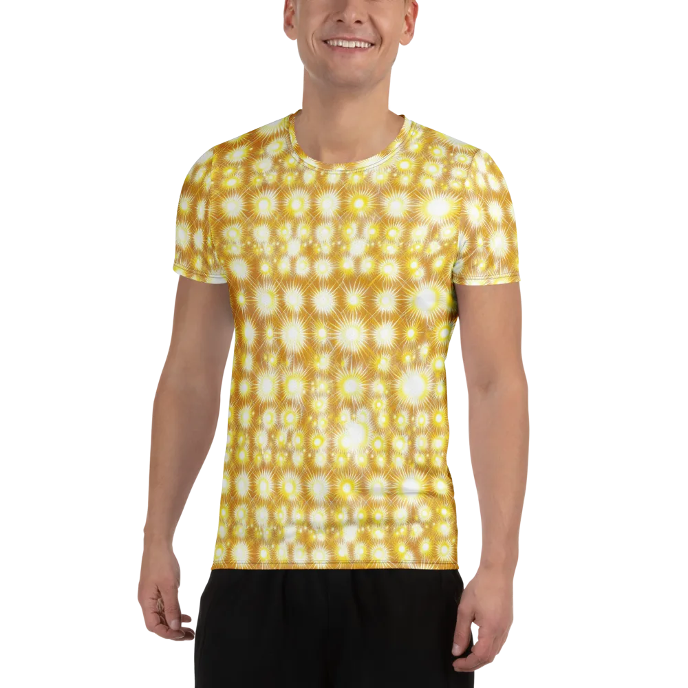 Golden Radiance on Men's Athletic T-Shirt — Front