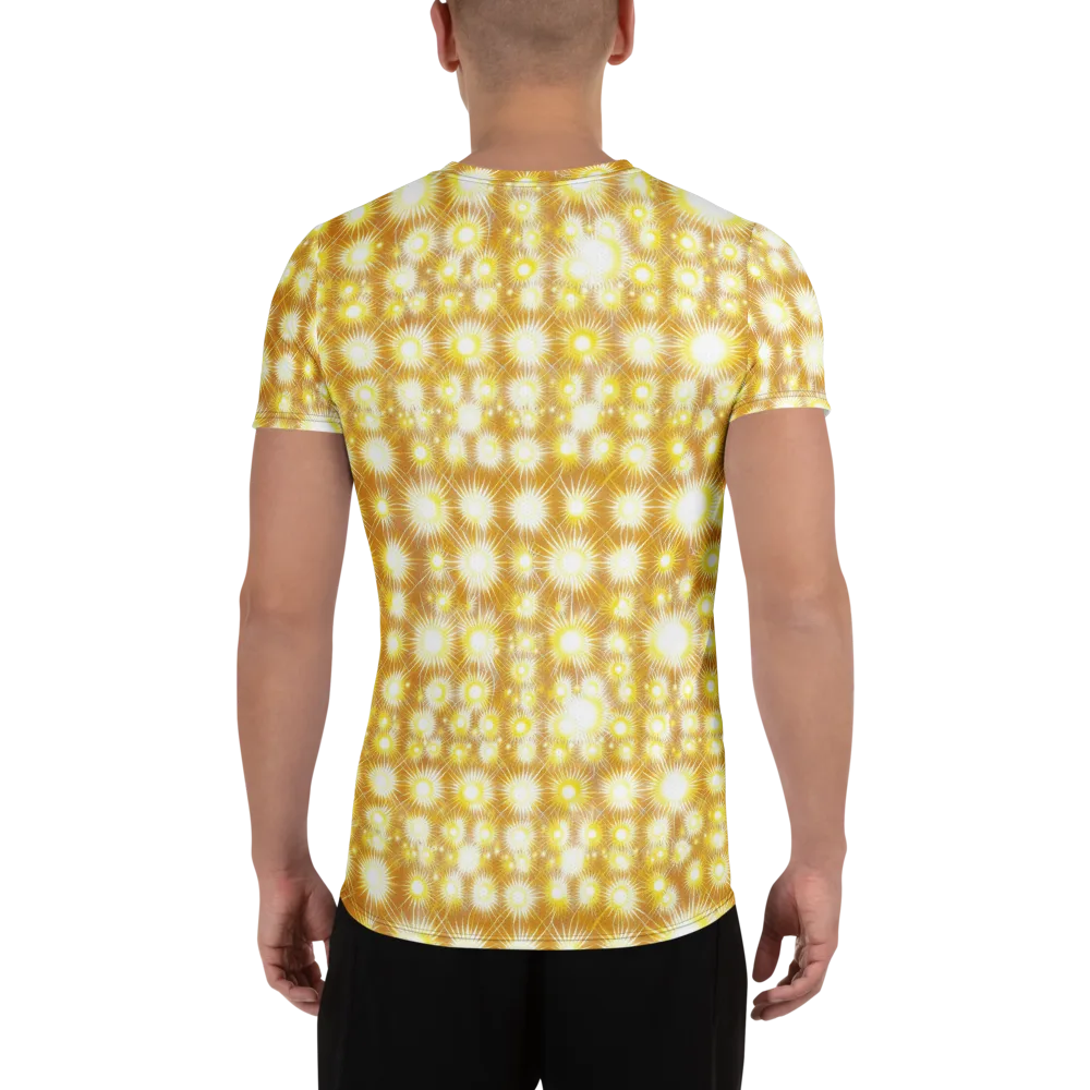 Golden Radiance on Men's Athletic T-Shirt — Back