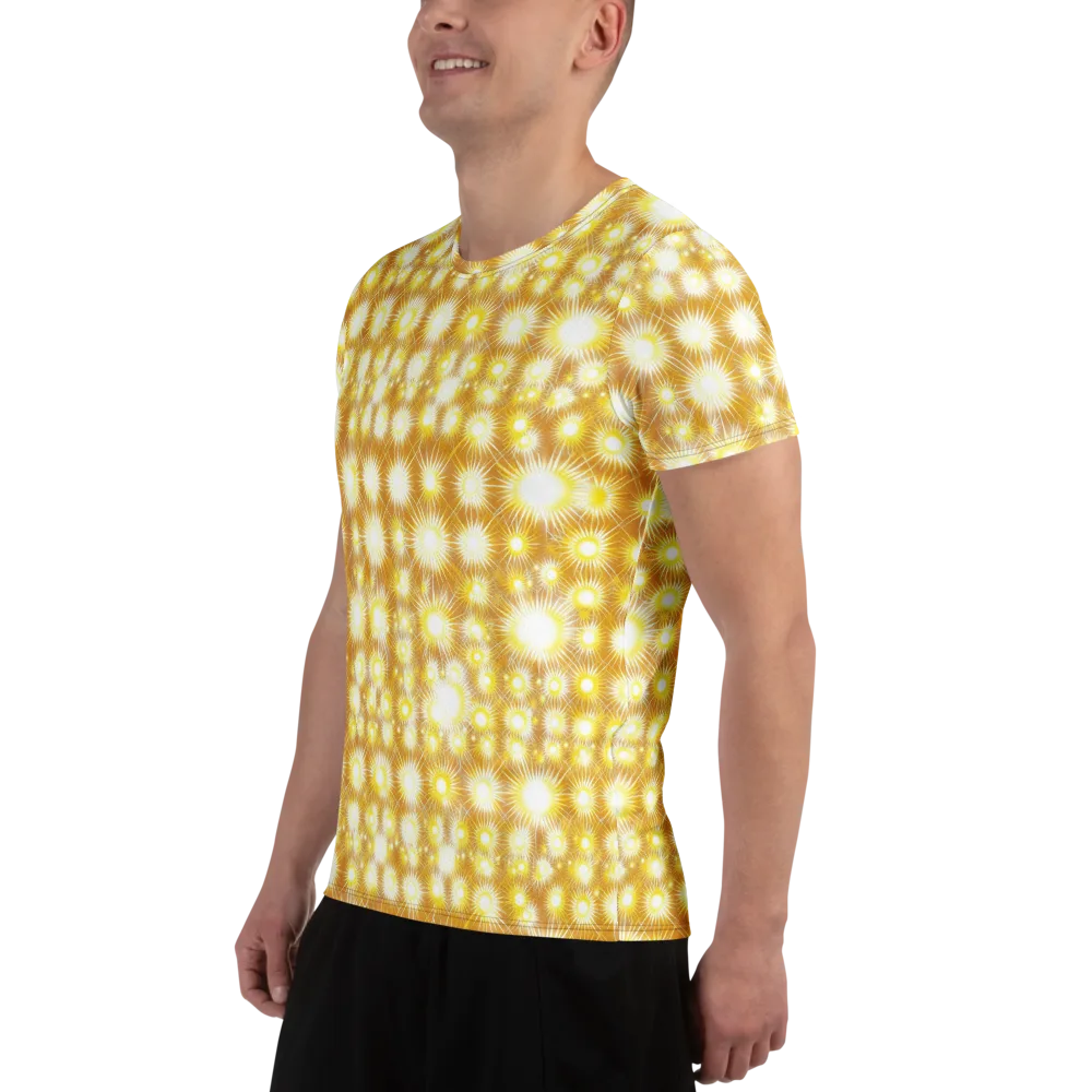 Golden Radiance on Men's Athletic T-Shirt — Left