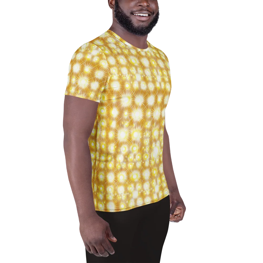 Golden Radiance on Men's Athletic T-Shirt — Right
