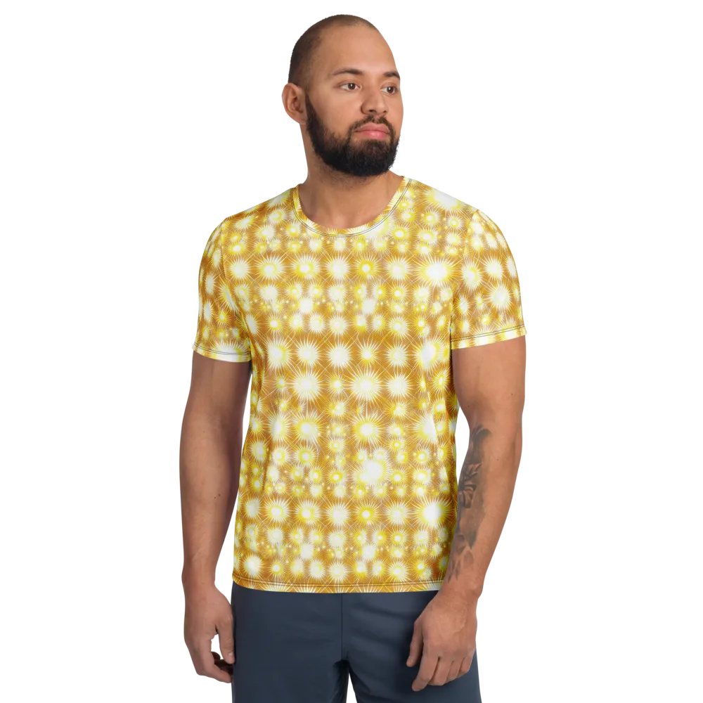 Golden Radiance on Men's Athletic T-Shirt — Front