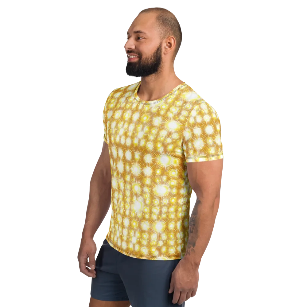 Golden Radiance on Men's Athletic T-Shirt — Left