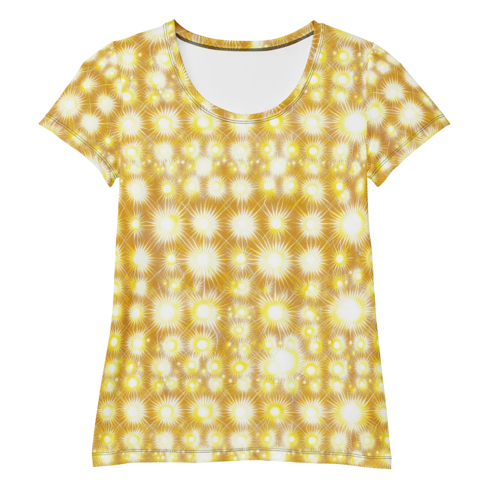Golden Radiance on Women's Athletic T-Shirt — Front