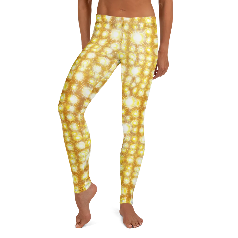 Golden Radiance on Leggings — Front
