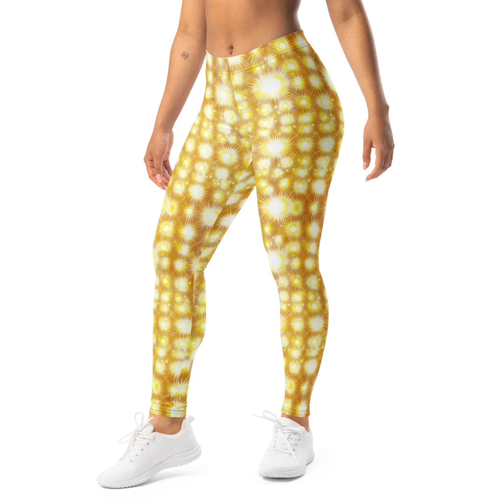 Golden Radiance on Leggings — Left Front