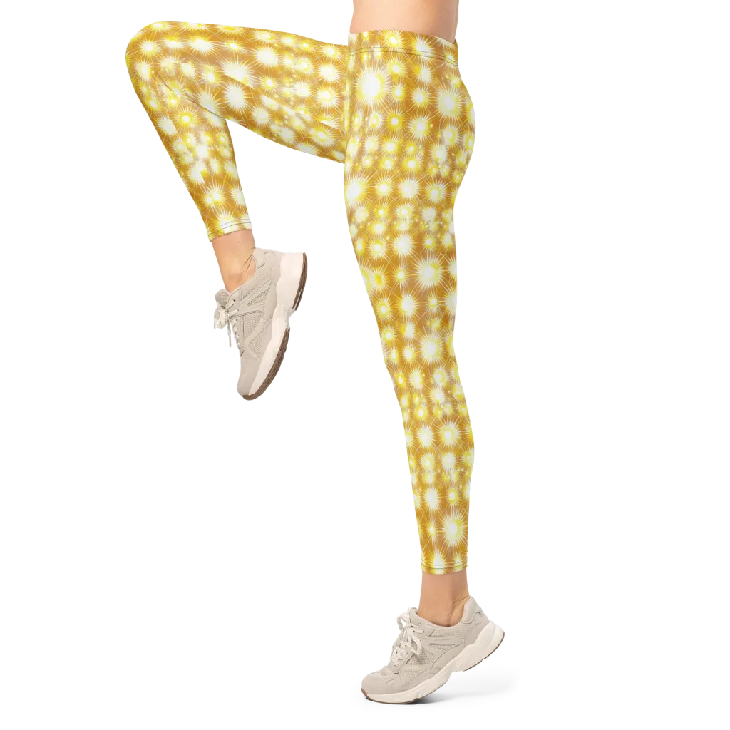 Golden Radiance on Leggings — Left